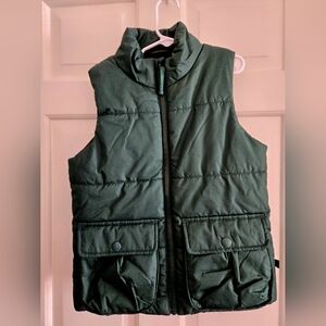 Old Navy Kids Green Puffer Vest YOUTH M
